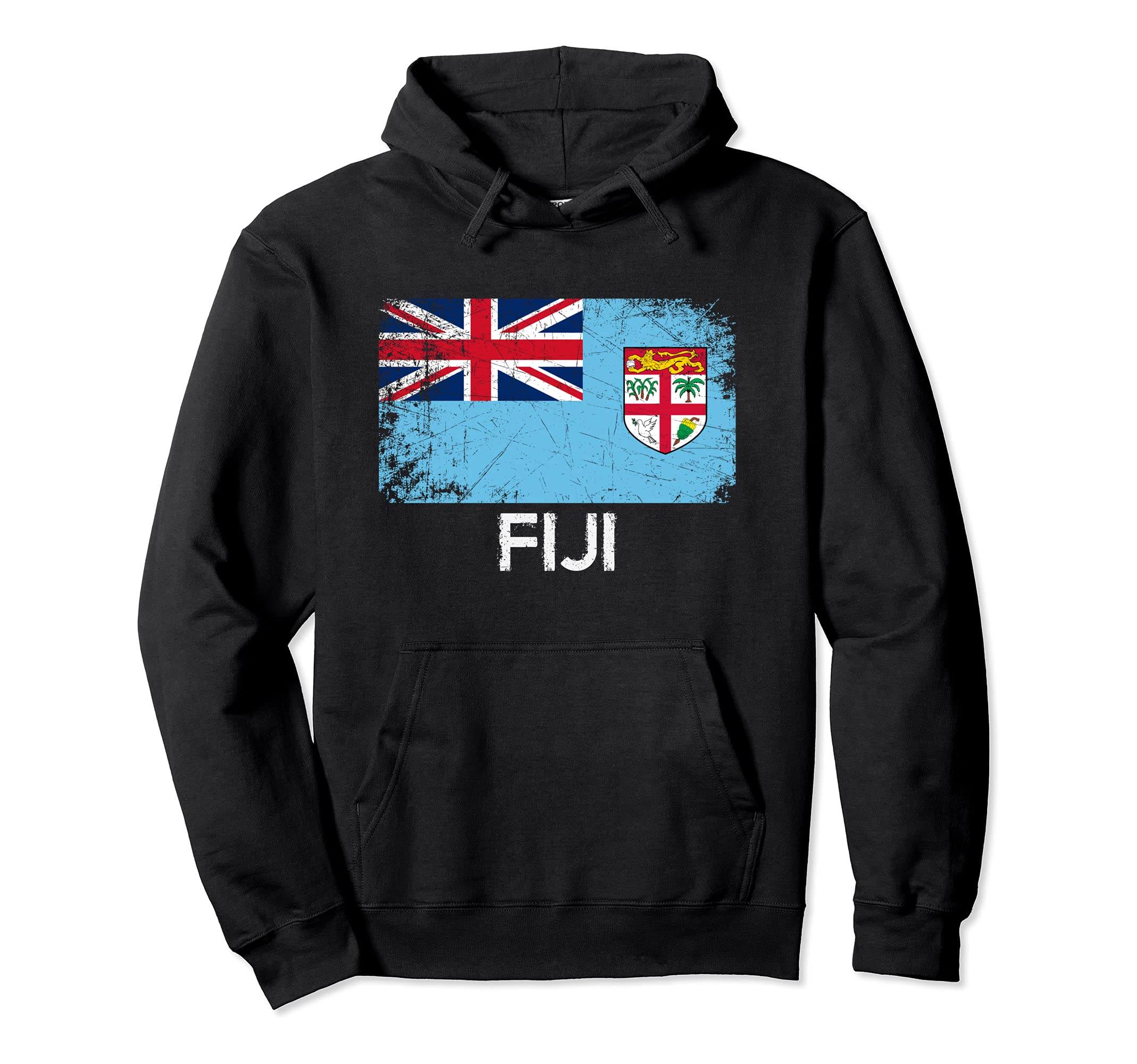 Fijian Flag Made Fiji Gift Hoodie - Custom Art Print Unisex - T-Shirt, Sweatshirt, Hoodie