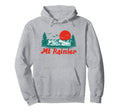 Mt Rainier Mountain Trees Sun Scene Hoodie - Trendy Graphic Unisex - T-Shirt, Sweatshirt, Hoodie
