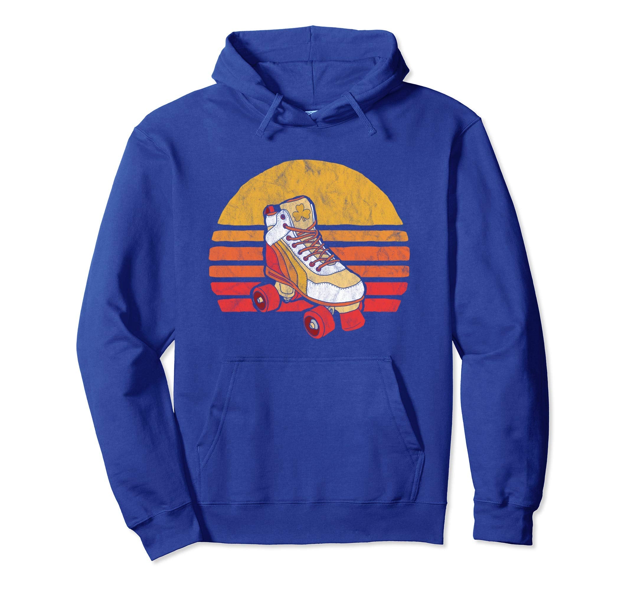 Distressed Roller Skate Sun Hoodie - Aesthetic Graphic Men Women - T-Shirt, Sweatshirt, Hoodie