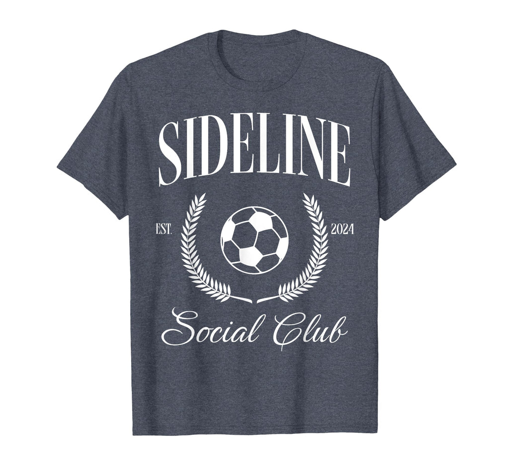 Sideline Soccer Mom Social Club Funny T-Shirt - Trendy Graphic for Adults - T-Shirt, Sweatshirt, Hoodie