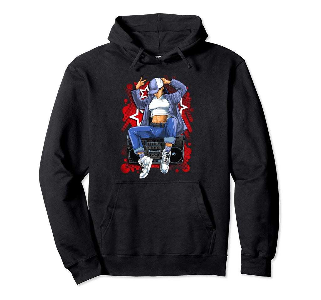 Aesthetic Boombox Old School Hip Hop Hoodie - Minimalist Print Unisex - T-Shirt, Sweatshirt, Hoodie