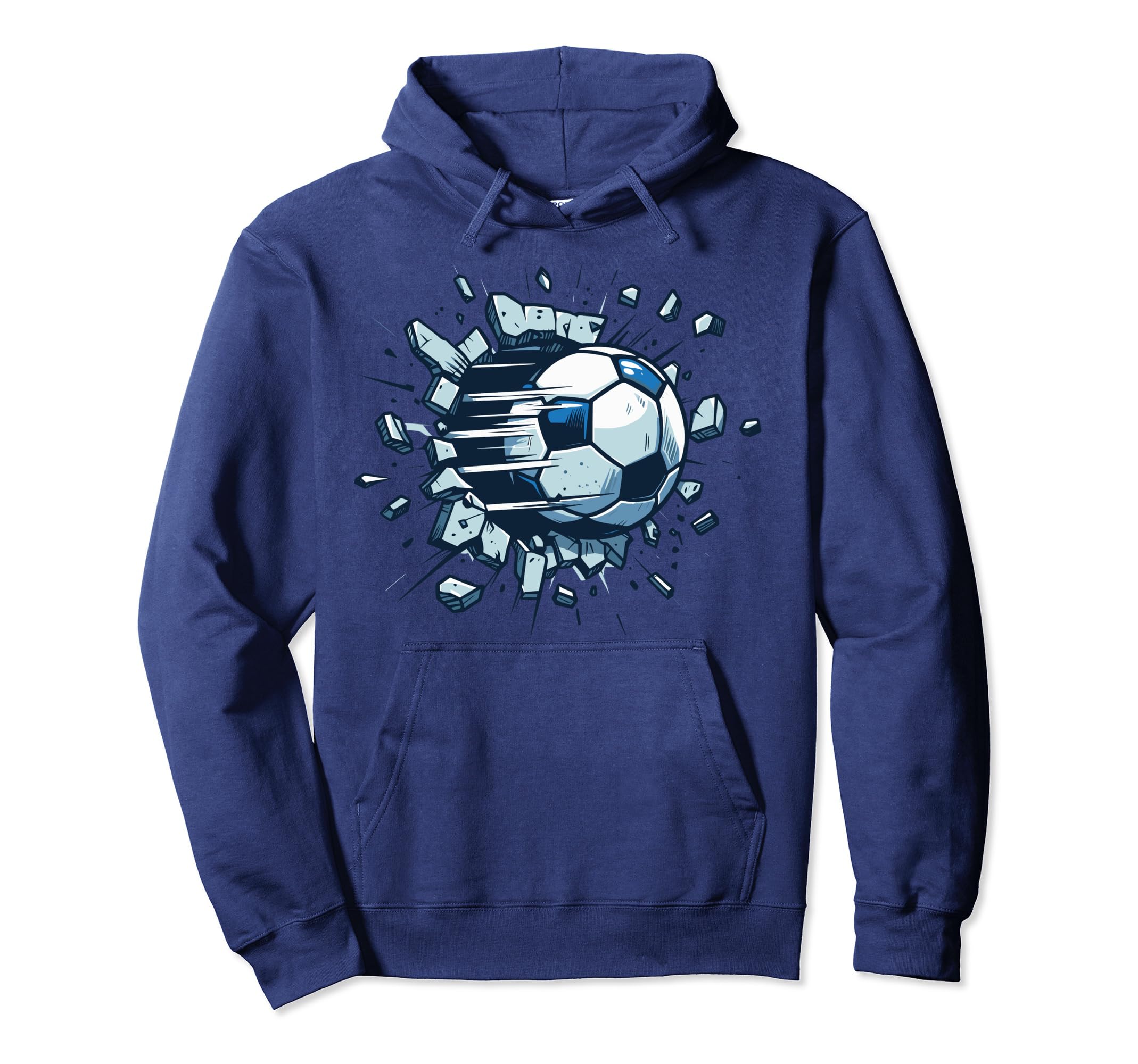 Soccer Ball Break Wall Soccer Sport Hoodie - Custom Art Print Unisex - T-Shirt, Sweatshirt, Hoodie