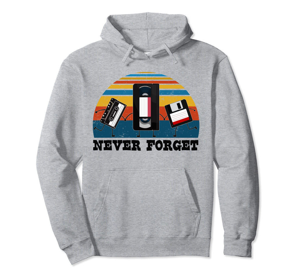 Never Forget Cassette Tape Hoodie - Graphic Print Men Women - T-Shirt, Sweatshirt, Hoodie