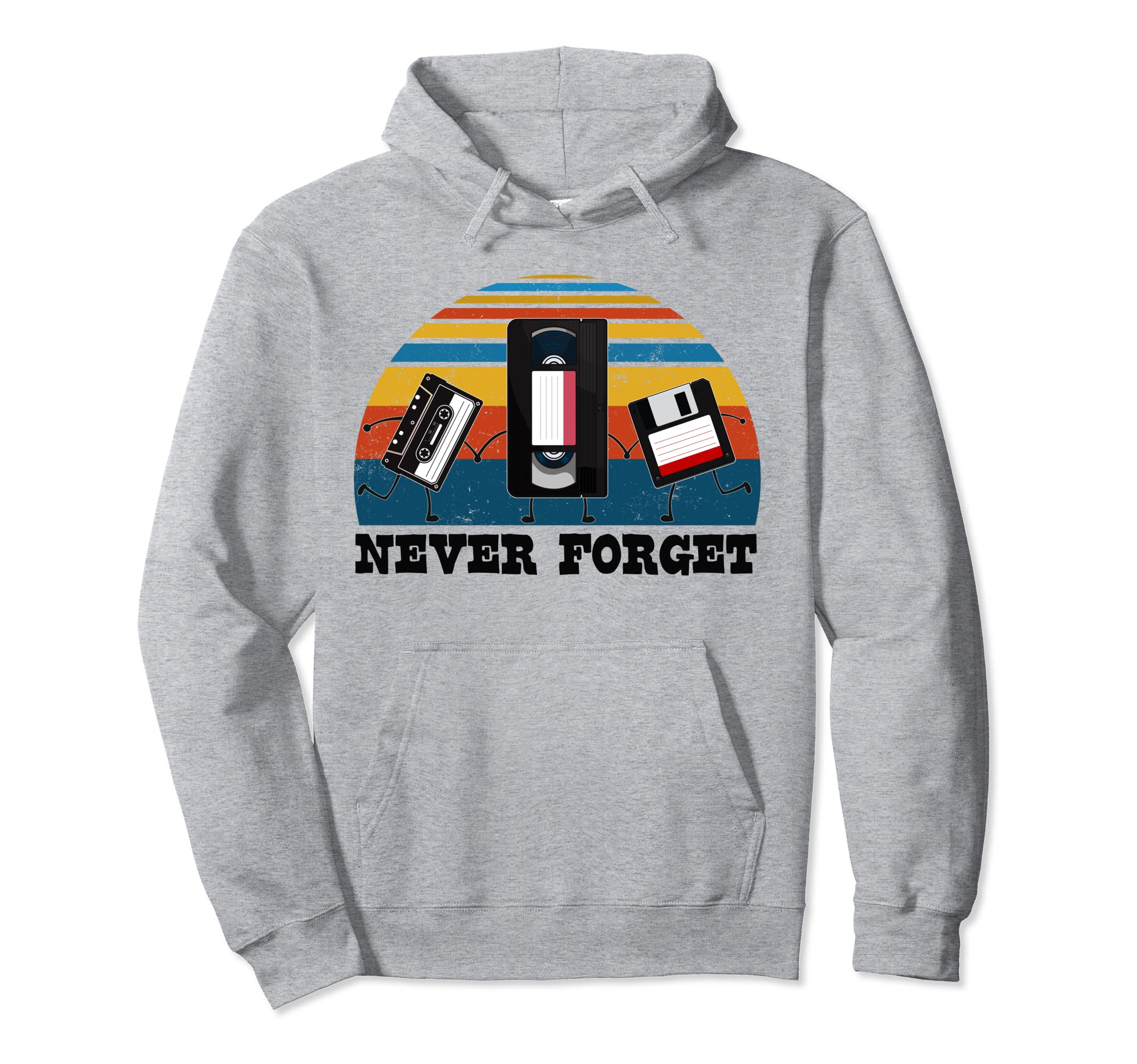 Never Forget Cassette Tape Hoodie - Graphic Print Men Women - T-Shirt, Sweatshirt, Hoodie