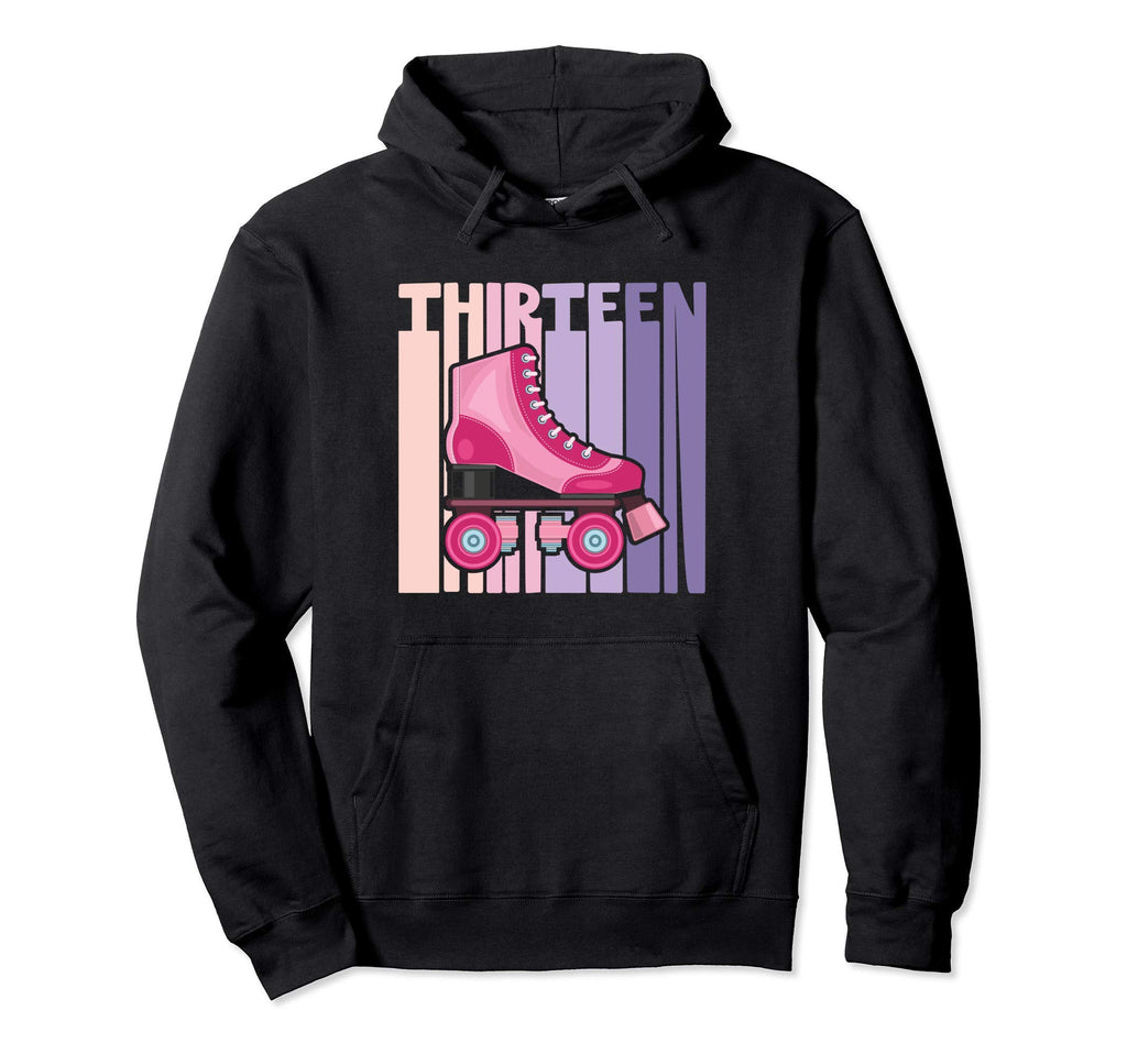 13 Year Old Roller Skating Birthday Hoodie - Streetwear Style Men Women - T-Shirt, Sweatshirt, Hoodie