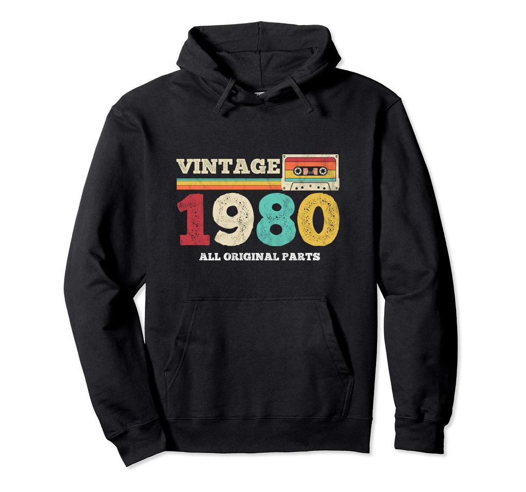 40 Birthday Gift Best 1980 Cassette Hoodie - Novelty Apparel for Adults - T-Shirt, Sweatshirt, Hoodie