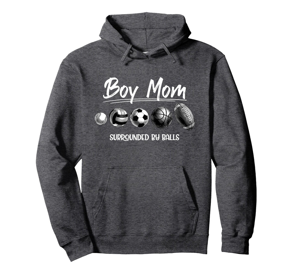 Mom Surrounded Balls Funny Ball Mothers Day Hoodie - Graphic Print Unisex - T-Shirt, Sweatshirt, Hoodie
