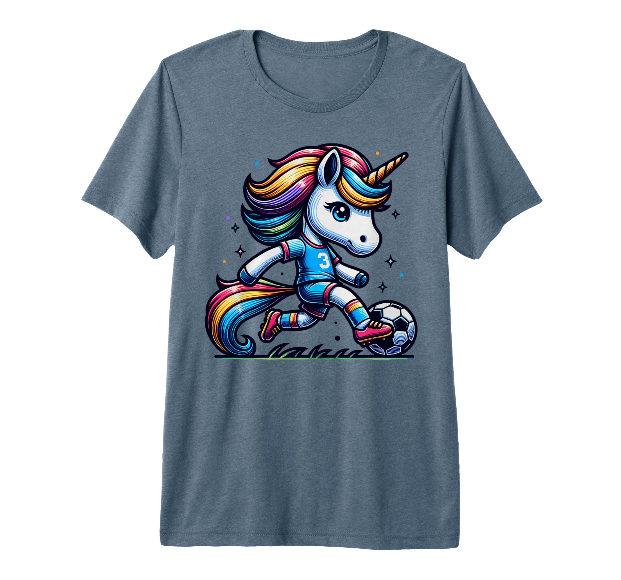 Footballer Unicorn Fans Soccer Team T-Shirt - Minimalist Print for Adults - T-Shirt, Sweatshirt, Hoodie