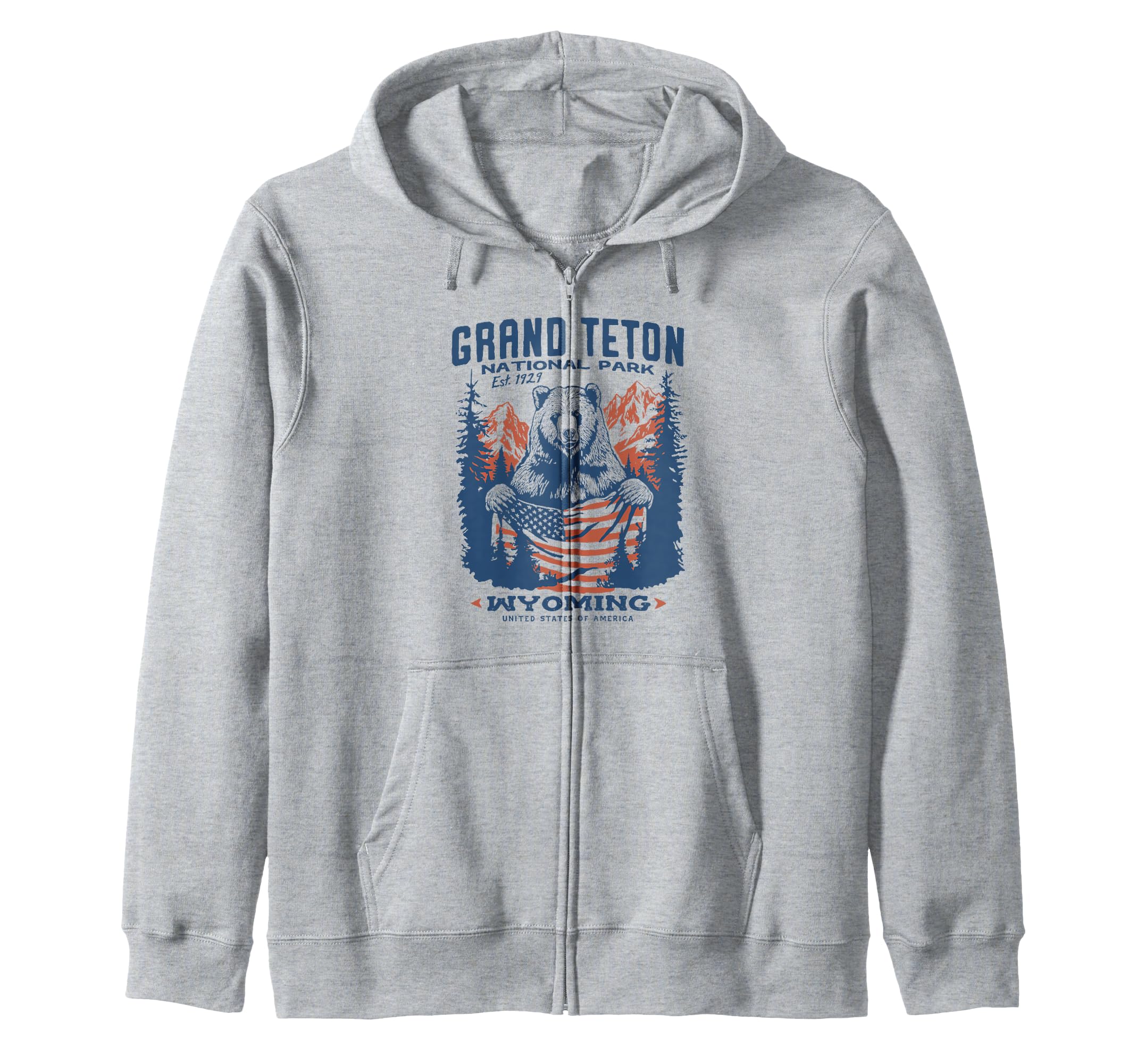 Grand Teton National Park Patriotic T-Shirt - Aesthetic Graphic for Adults - T-Shirt, Sweatshirt, Hoodie
