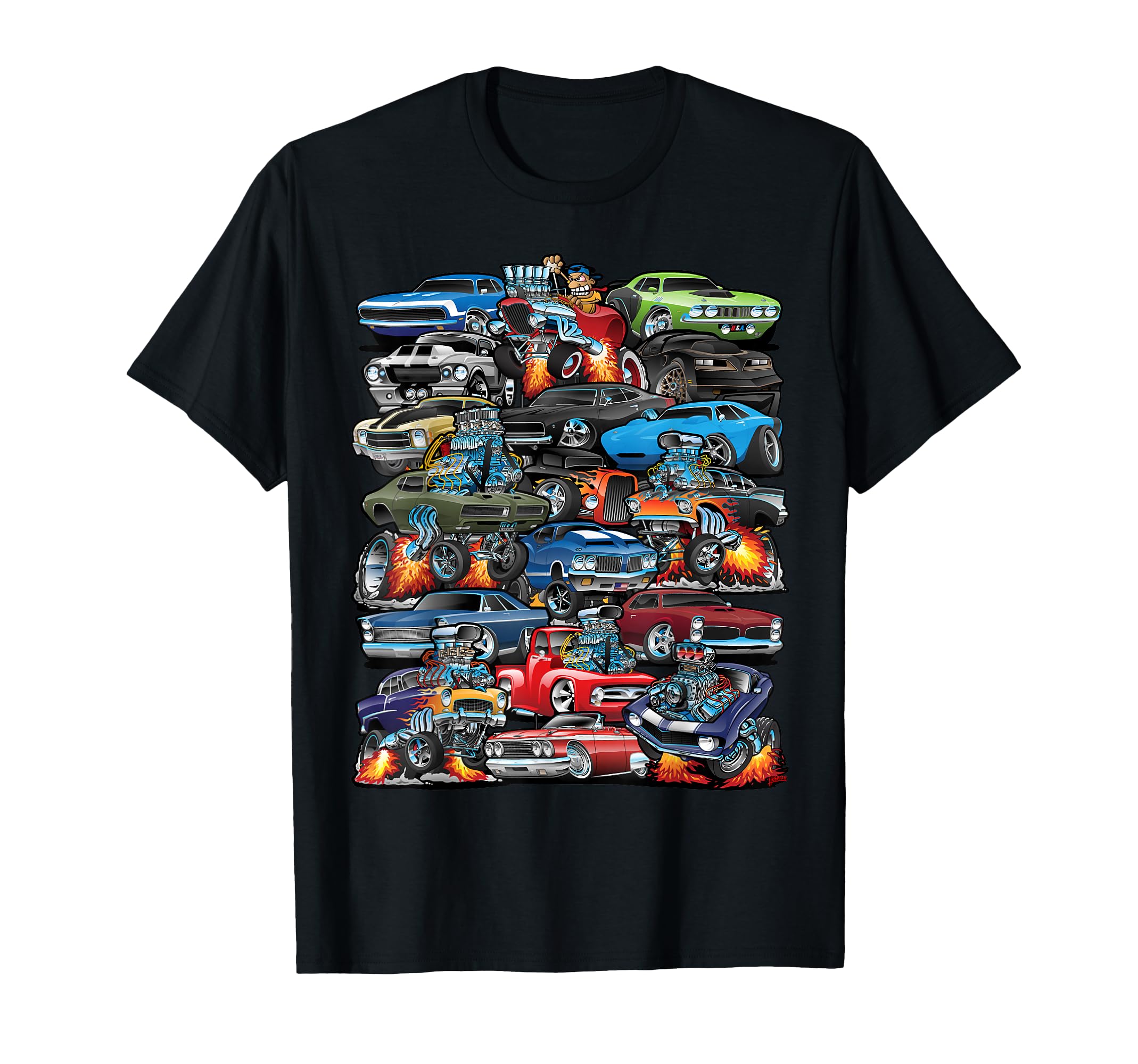 Car Madness Muscle Cars Cars And T-Shirt - Custom Art Print Men Women - T-Shirt, Sweatshirt, Hoodie