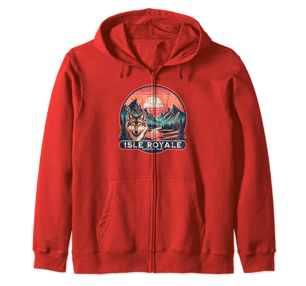 Isle Royale National Park Michigan Usa Hoodie - Minimalist Print Men Women - T-Shirt, Sweatshirt, Hoodie