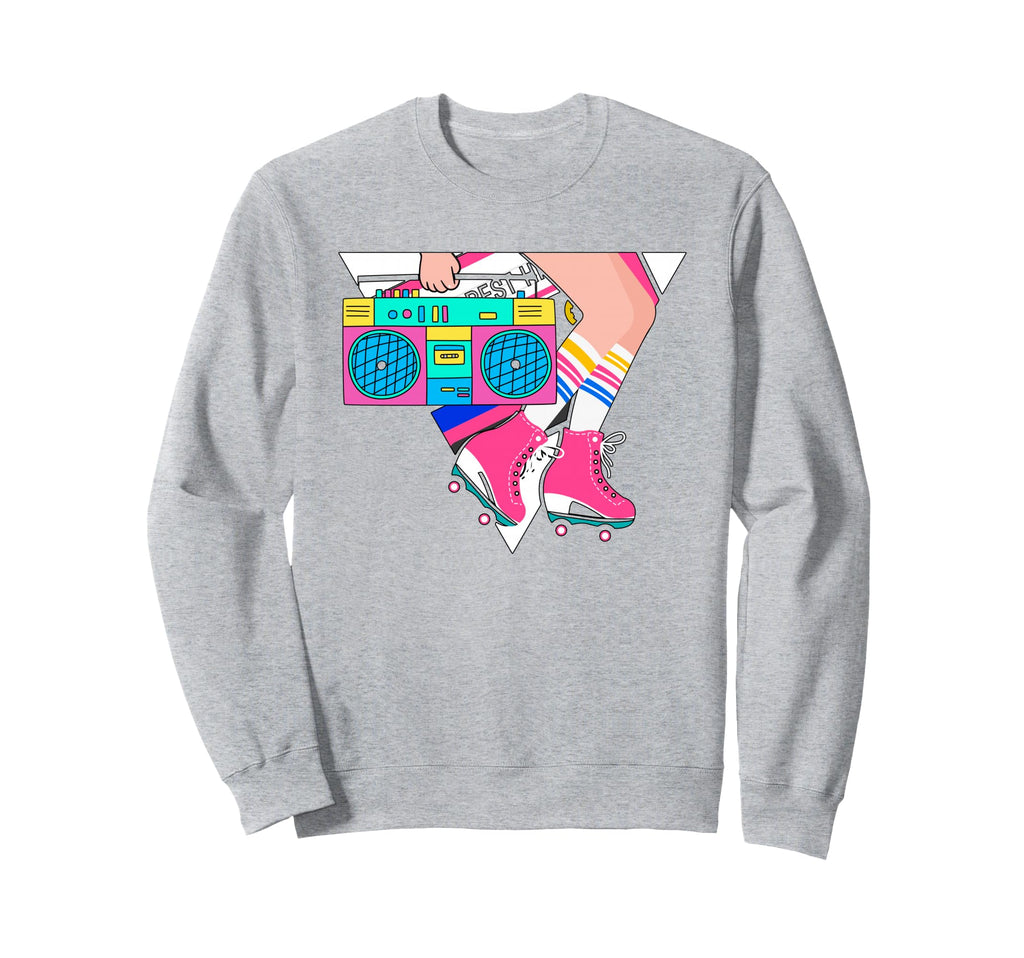 Roller Skating 80S Roller Skates Sweatshirt - Fun Novelty Design Men Women - T-Shirt, Sweatshirt, Hoodie