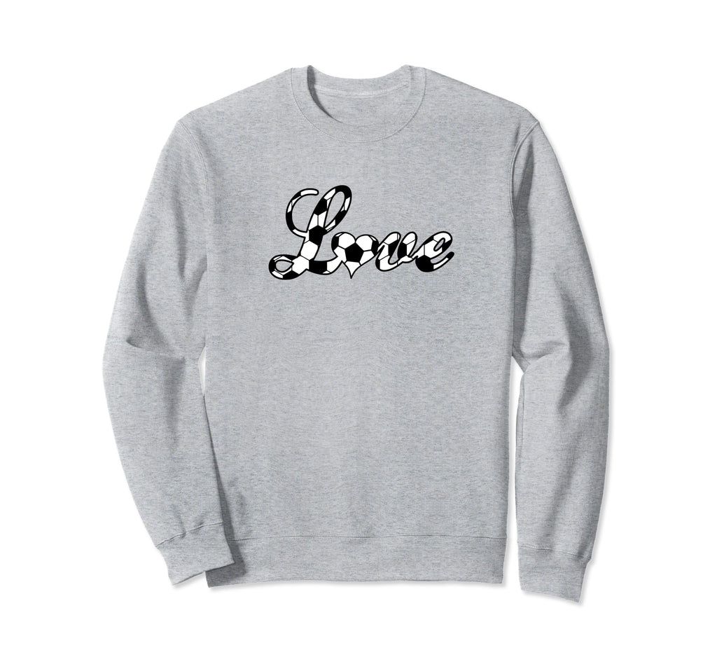 Love Soccer Ball Heart Soccer Mom Sweatshirt - Graphic Print for Adults - T-Shirt, Sweatshirt, Hoodie