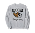 Soccer Grandma Leopard Heart Funny Sweatshirt - Minimalist Print Unisex - T-Shirt, Sweatshirt, Hoodie