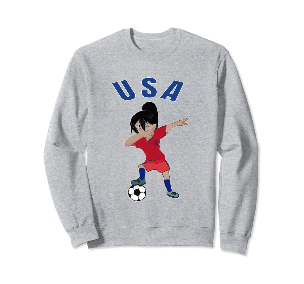 Funny Dabbing Female Soccer Player Sweatshirt - Aesthetic Graphic Unisex - T-Shirt, Sweatshirt, Hoodie