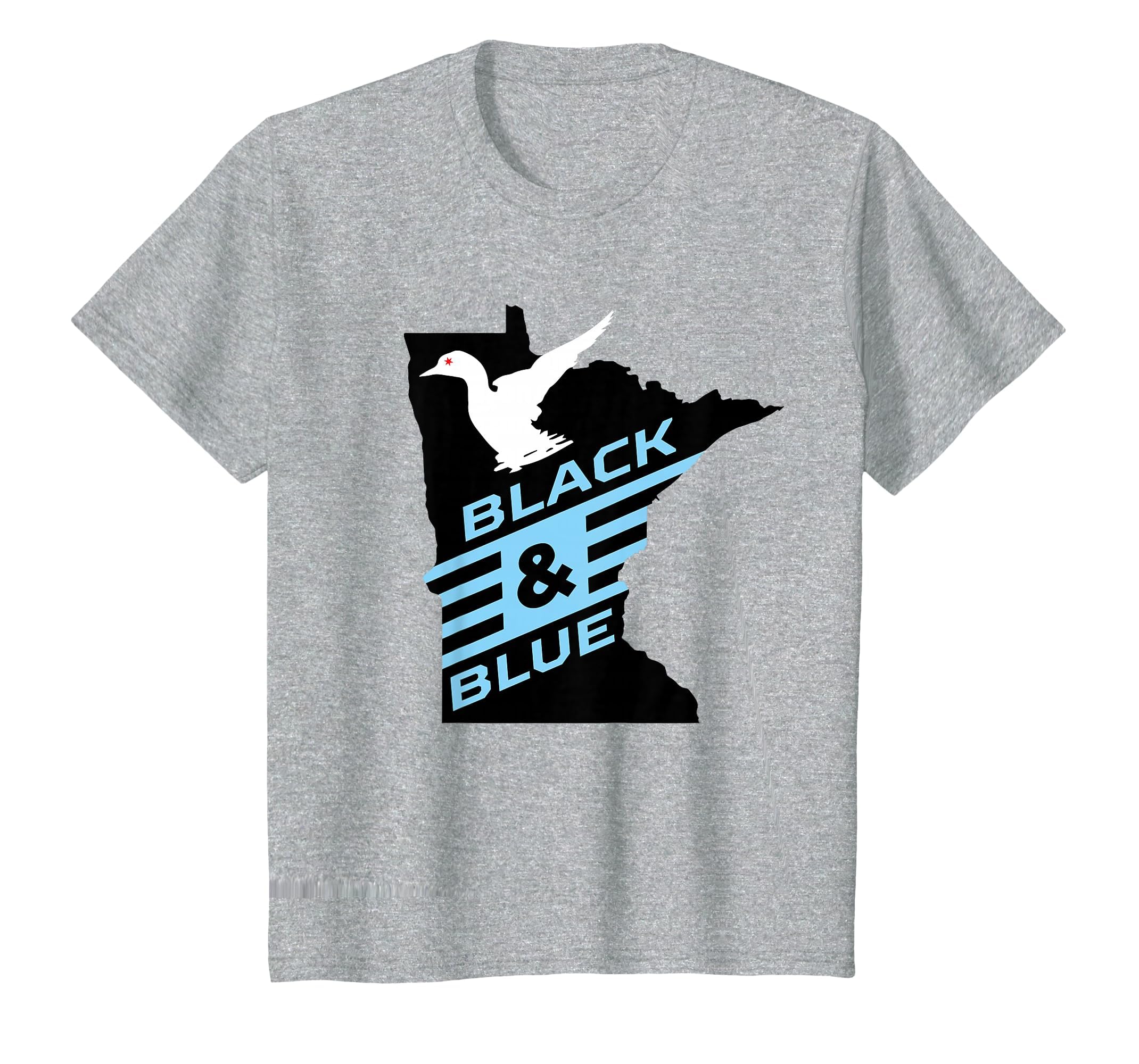 Minnesota Soccer Loon Black Blue T-Shirt - Minimalist Print Men Women - T-Shirt, Sweatshirt, Hoodie