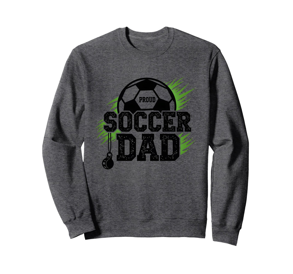 Proud Soccer Dad Whistle Sports Sweatshirt - Minimalist Print Men Women - T-Shirt, Sweatshirt, Hoodie