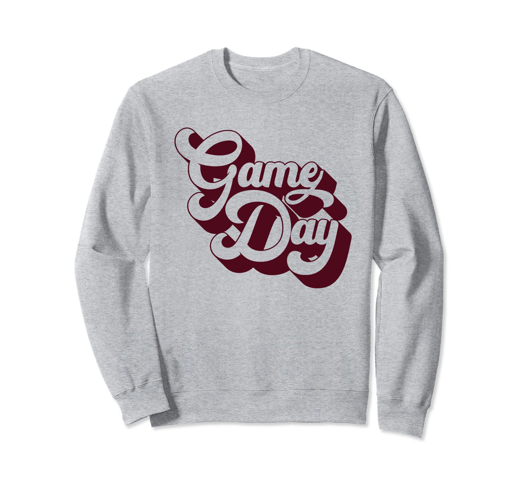 Game Day Burgundy Sports Soccer Sweatshirt - Graphic Print Men Women - T-Shirt, Sweatshirt, Hoodie
