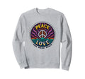 Hippie Peace Love 60S Groovy Sweatshirt - Novelty Apparel for Adults - T-Shirt, Sweatshirt, Hoodie