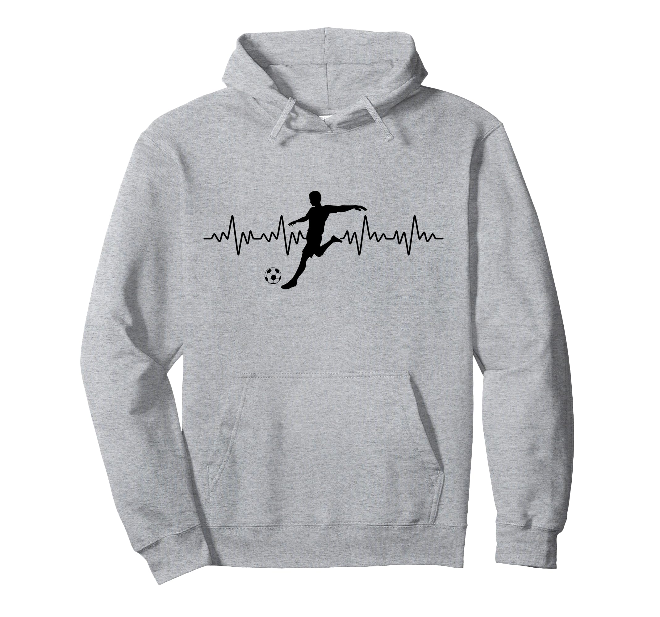 Football Heartbeat Soccer Lovers Hoodie - Graphic Print Unisex - T-Shirt, Sweatshirt, Hoodie