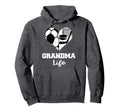 Grandma Life Heart Funny Soccer Hockey Hoodie - Graphic Print Unisex - T-Shirt, Sweatshirt, Hoodie