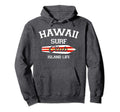 Hawaii Surf Club Surfing Beach Hoodie - Novelty Apparel for Adults - T-Shirt, Sweatshirt, Hoodie