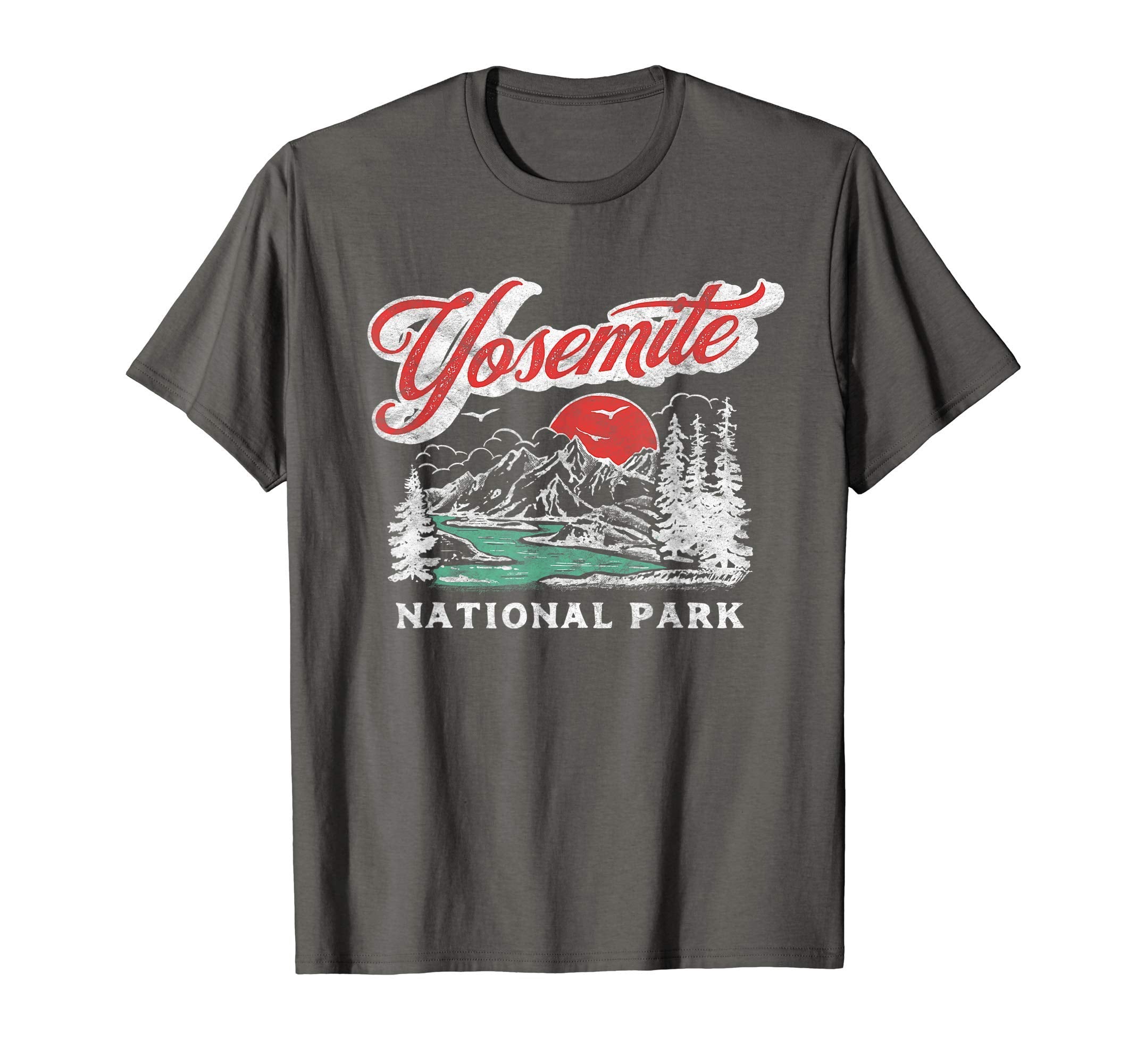 Yosemite National Park 80S Mountains T-Shirt - Fun Novelty Design Men Women - T-Shirt, Sweatshirt, Hoodie
