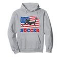 Soccer Us Flag Athlete Sports Hoodie - Custom Art Print for Adults - T-Shirt, Sweatshirt, Hoodie