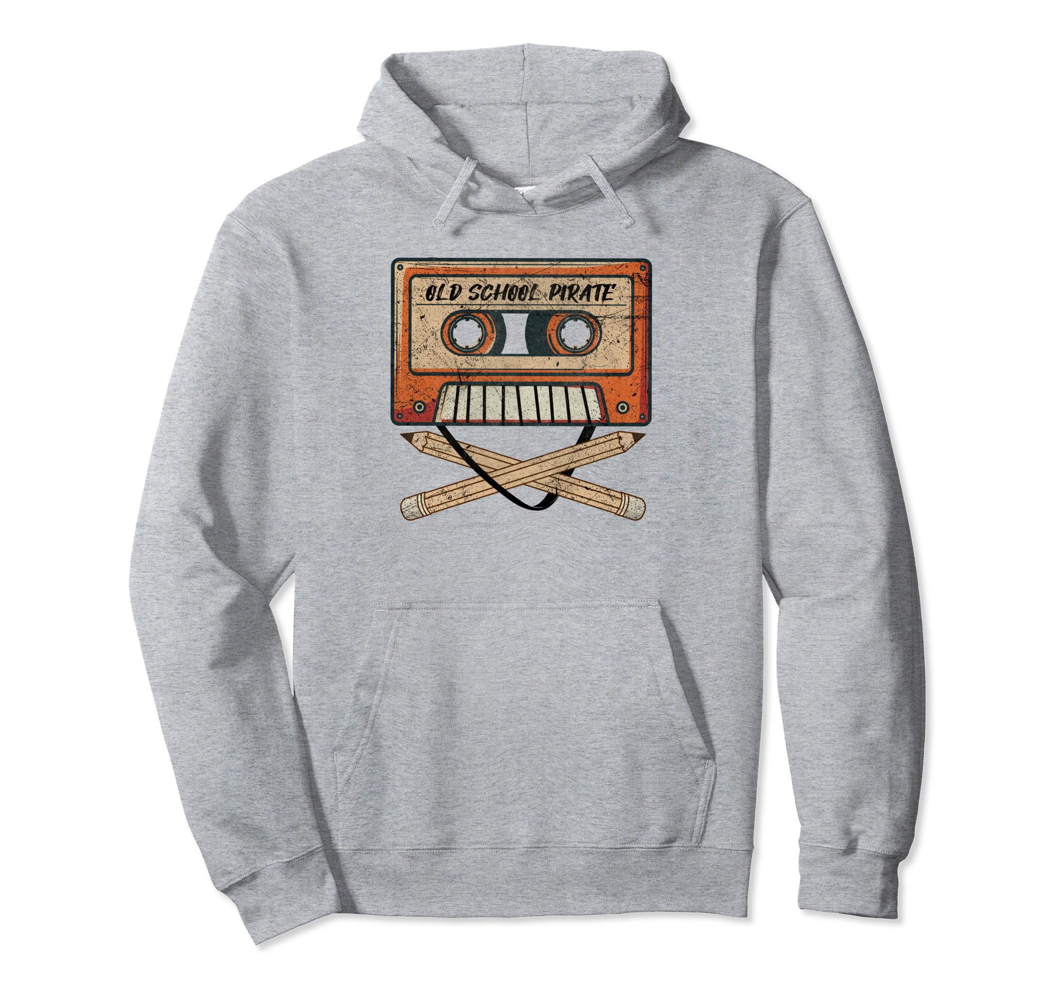 Old School Pirate 80S Audio Cassette Hoodie - Graphic Print Men Women - T-Shirt, Sweatshirt, Hoodie