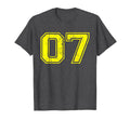 Number 07 Seven Varsity Distressed Sport T-Shirt - Unique Graphic Unisex - T-Shirt, Sweatshirt, Hoodie