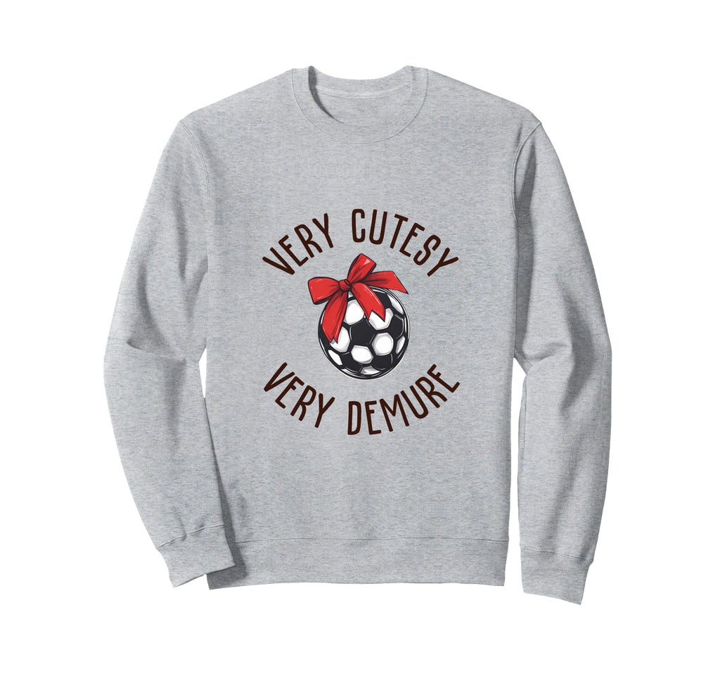 Soccer Ball Demure Bow Sports Sweatshirt - Custom Art Print for Adults - T-Shirt, Sweatshirt, Hoodie