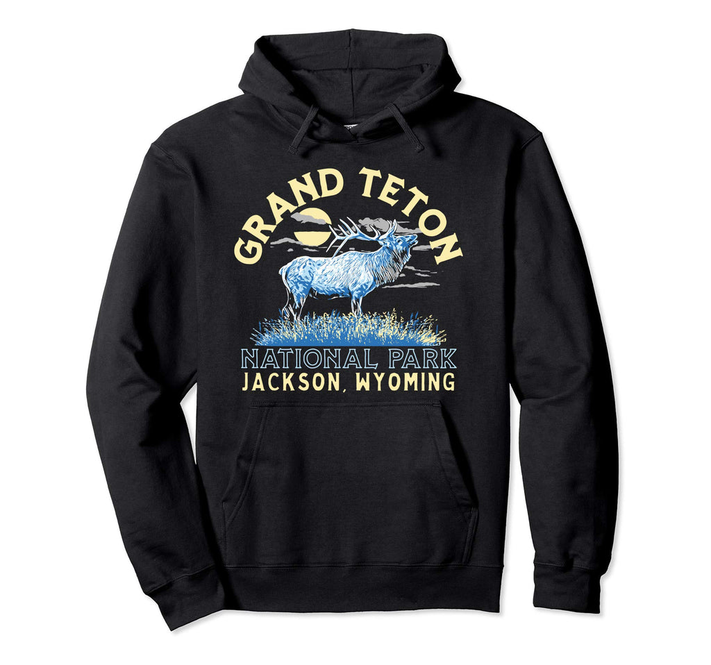 Elk Bugling Grand Teton National Park Hoodie - Streetwear Style for Adults - T-Shirt, Sweatshirt, Hoodie