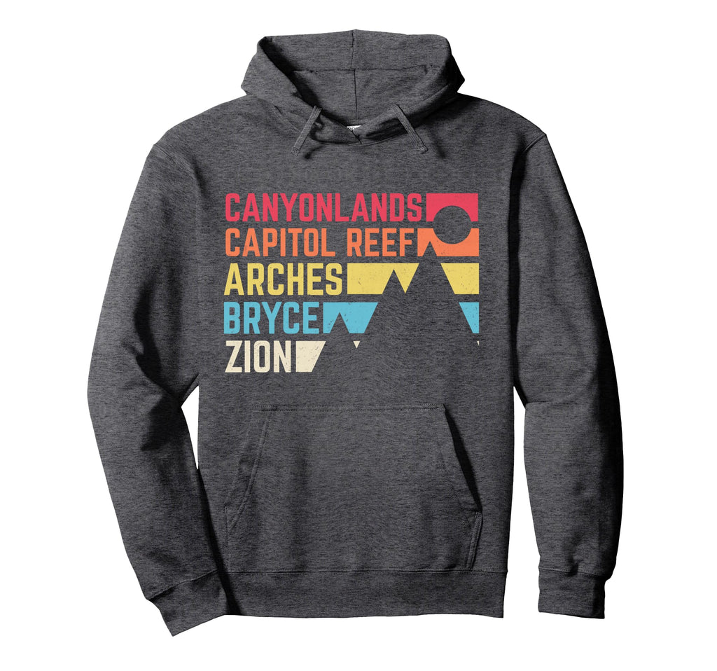 Utahs Five National Parks Souvenir Nps Moab Hoodie - Graphic Print Unisex - T-Shirt, Sweatshirt, Hoodie