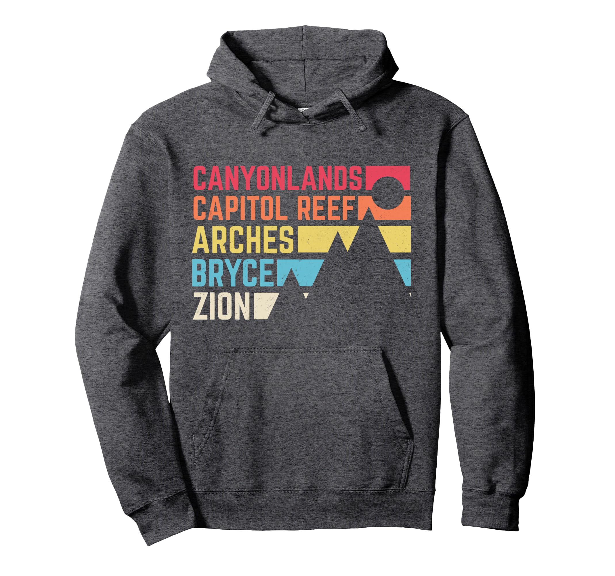 Utahs Five National Parks Souvenir Nps Moab Hoodie - Graphic Print Unisex - T-Shirt, Sweatshirt, Hoodie