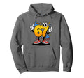 90S Cartoon Mascot Number 67 Nostalgia Hoodie - Unique Graphic for Adults - T-Shirt, Sweatshirt, Hoodie