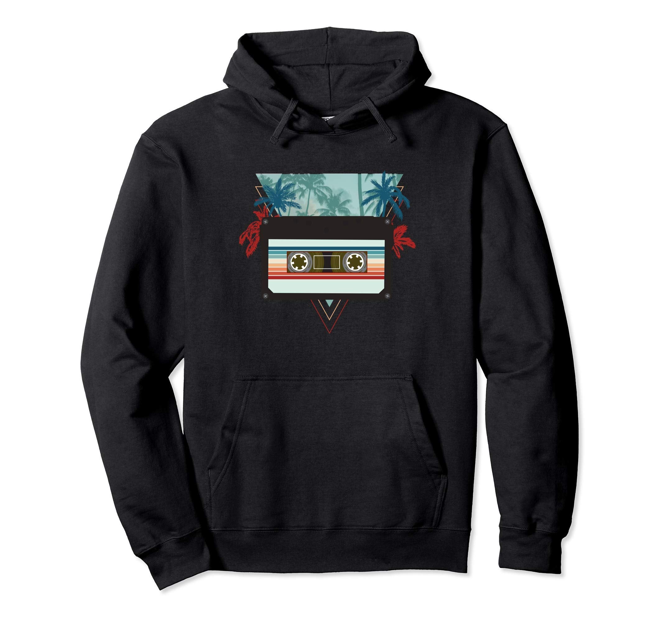 Cassette Tape Palm Hoodie - Minimalist Print for Adults - T-Shirt, Sweatshirt, Hoodie