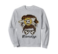 Nurse Life Soccer Leopard Messy Sweatshirt - Aesthetic Graphic for Adults - T-Shirt, Sweatshirt, Hoodie