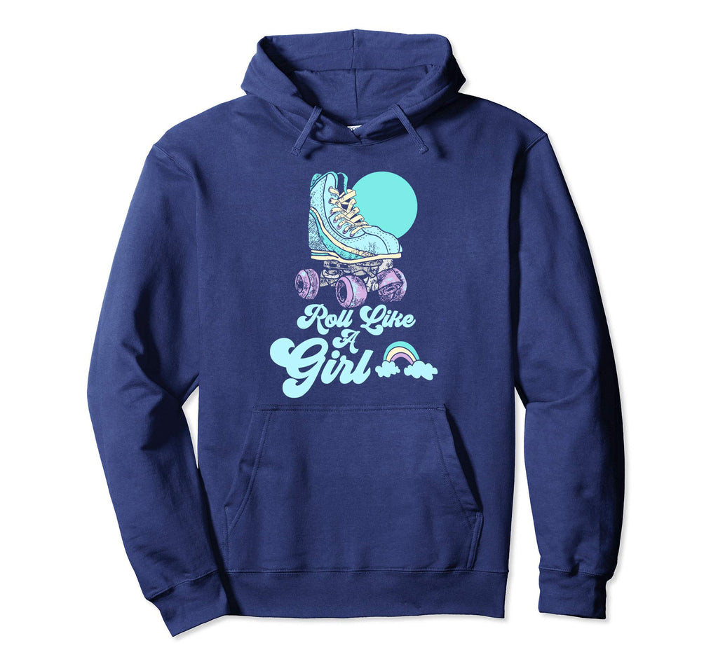Roll Like Minimalist Roller Skate Hoodie - Fun Novelty Design Unisex - T-Shirt, Sweatshirt, Hoodie