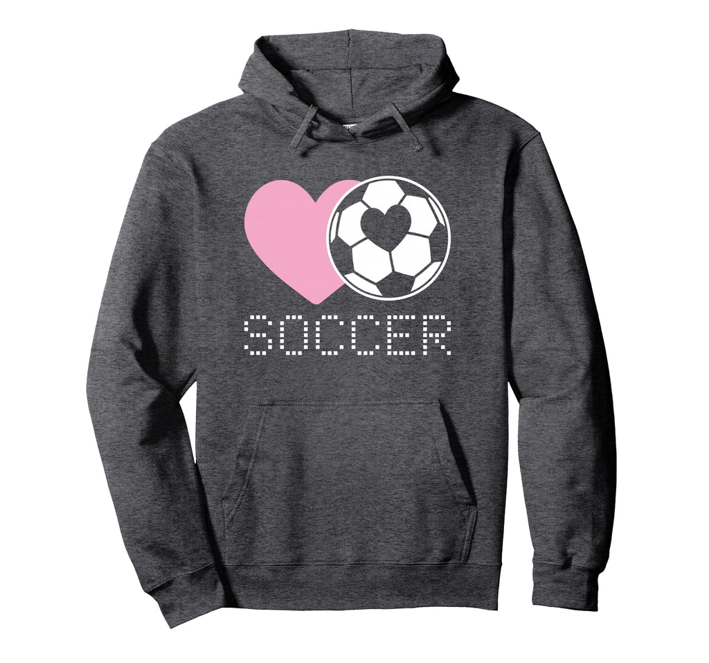 Soccer Lover Heart And Ball Hoodie - Fun Novelty Design Unisex - T-Shirt, Sweatshirt, Hoodie