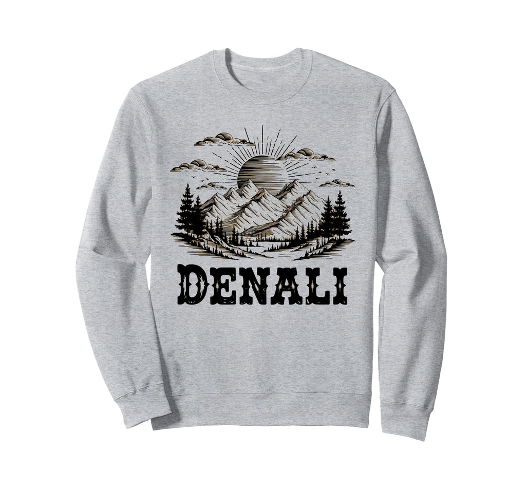 Denali Est 1917 Alaska National Park Sweatshirt - Trendy Graphic Unisex - T-Shirt, Sweatshirt, Hoodie
