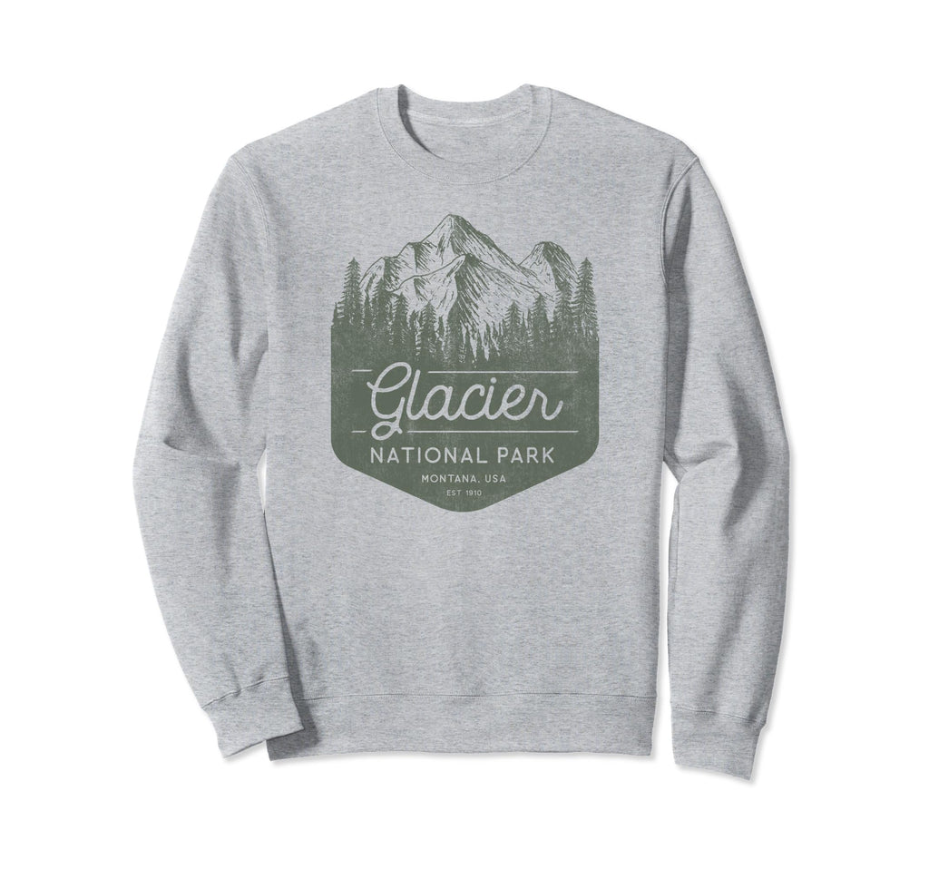 Glacier National Park Montana Sweatshirt - Novelty Apparel Unisex - T-Shirt, Sweatshirt, Hoodie