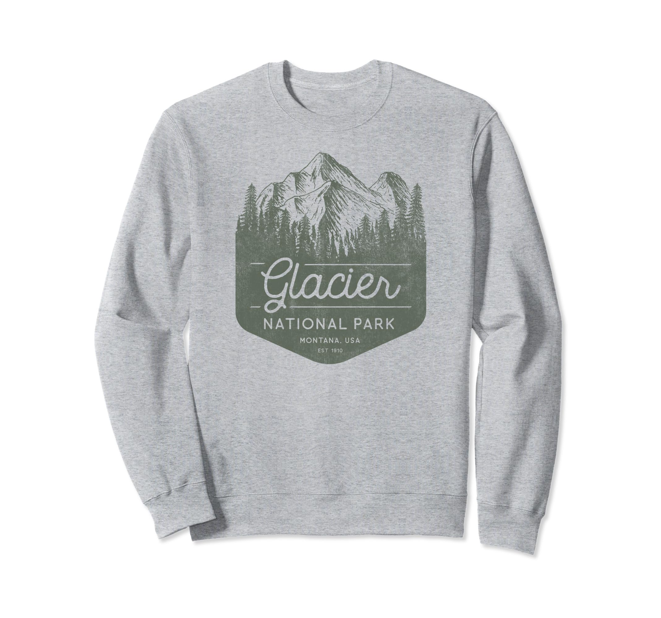 Glacier National Park Montana Sweatshirt - Novelty Apparel Unisex - T-Shirt, Sweatshirt, Hoodie