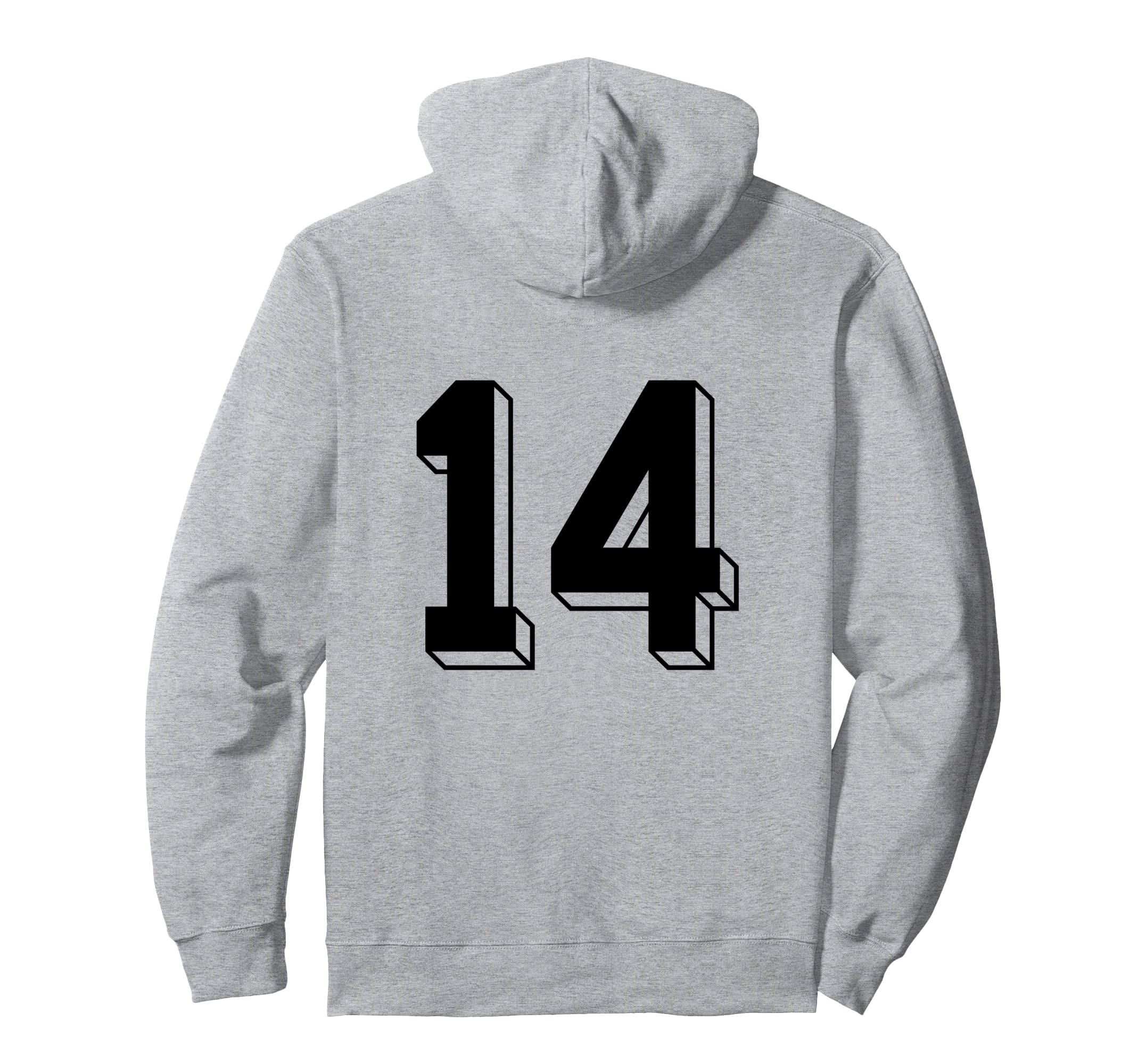 Number 14 Backside 80S 90S Team Hoodie - Fun Novelty Design Men Women - T-Shirt, Sweatshirt, Hoodie