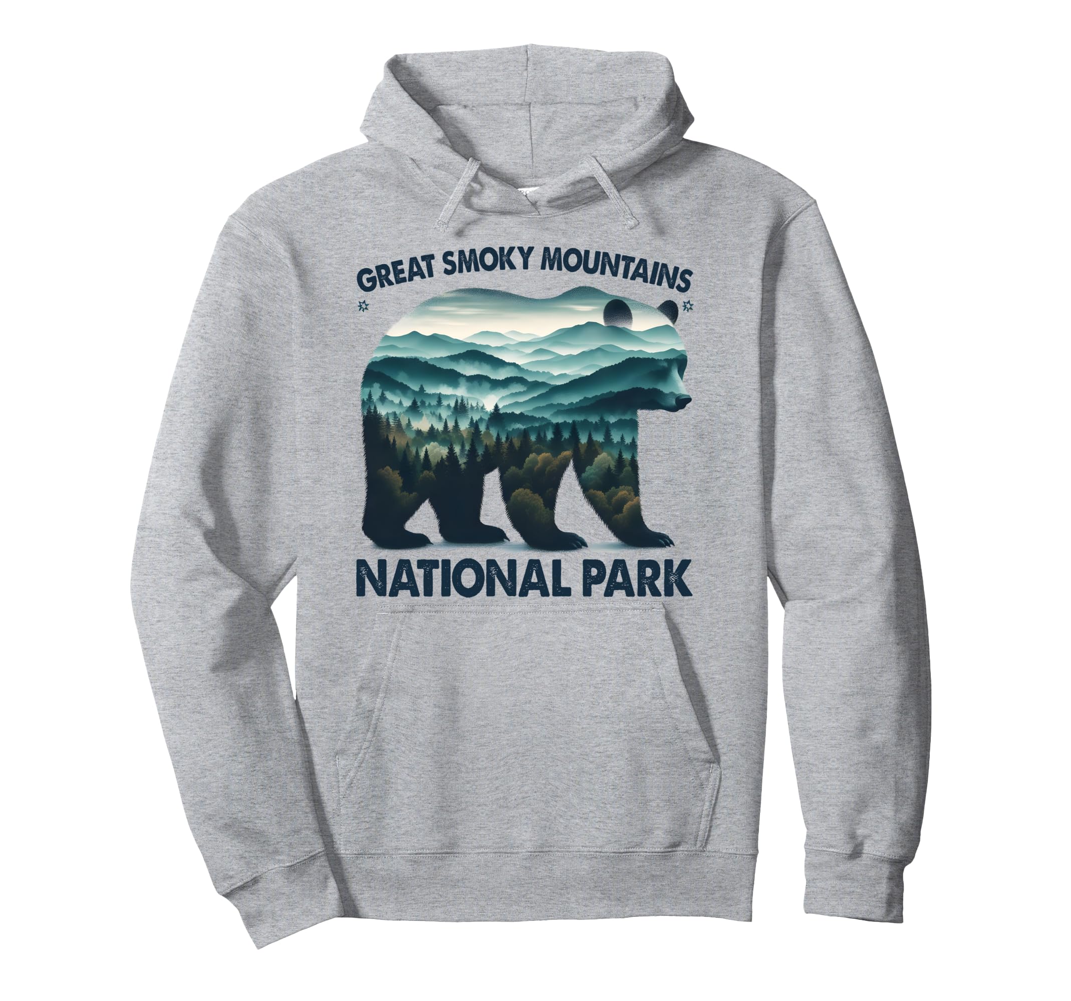 Great Smoky Mountains National Park Bear Hoodie - Graphic Print Men Women - T-Shirt, Sweatshirt, Hoodie