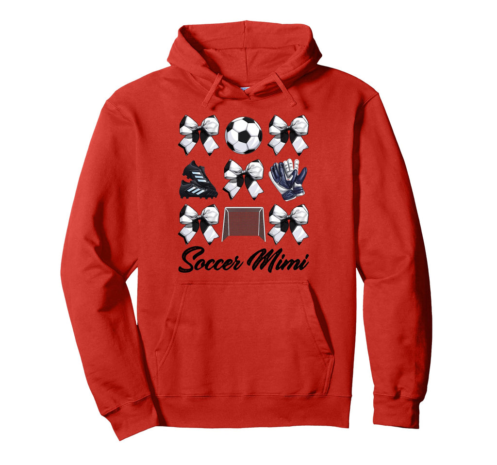 Soccer Mimi Bow Soccer Mom Mommy Hoodie - Fun Novelty Design Men Women - T-Shirt, Sweatshirt, Hoodie