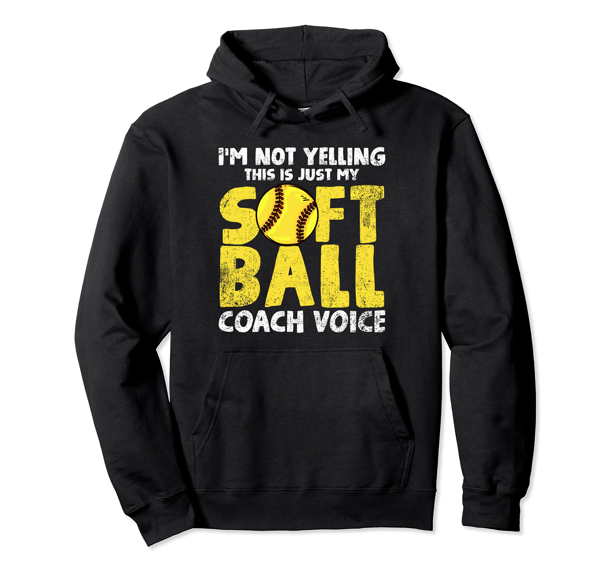 Softball Coach Hoodie - Fun Novelty Design for Adults - T-Shirt, Sweatshirt, Hoodie