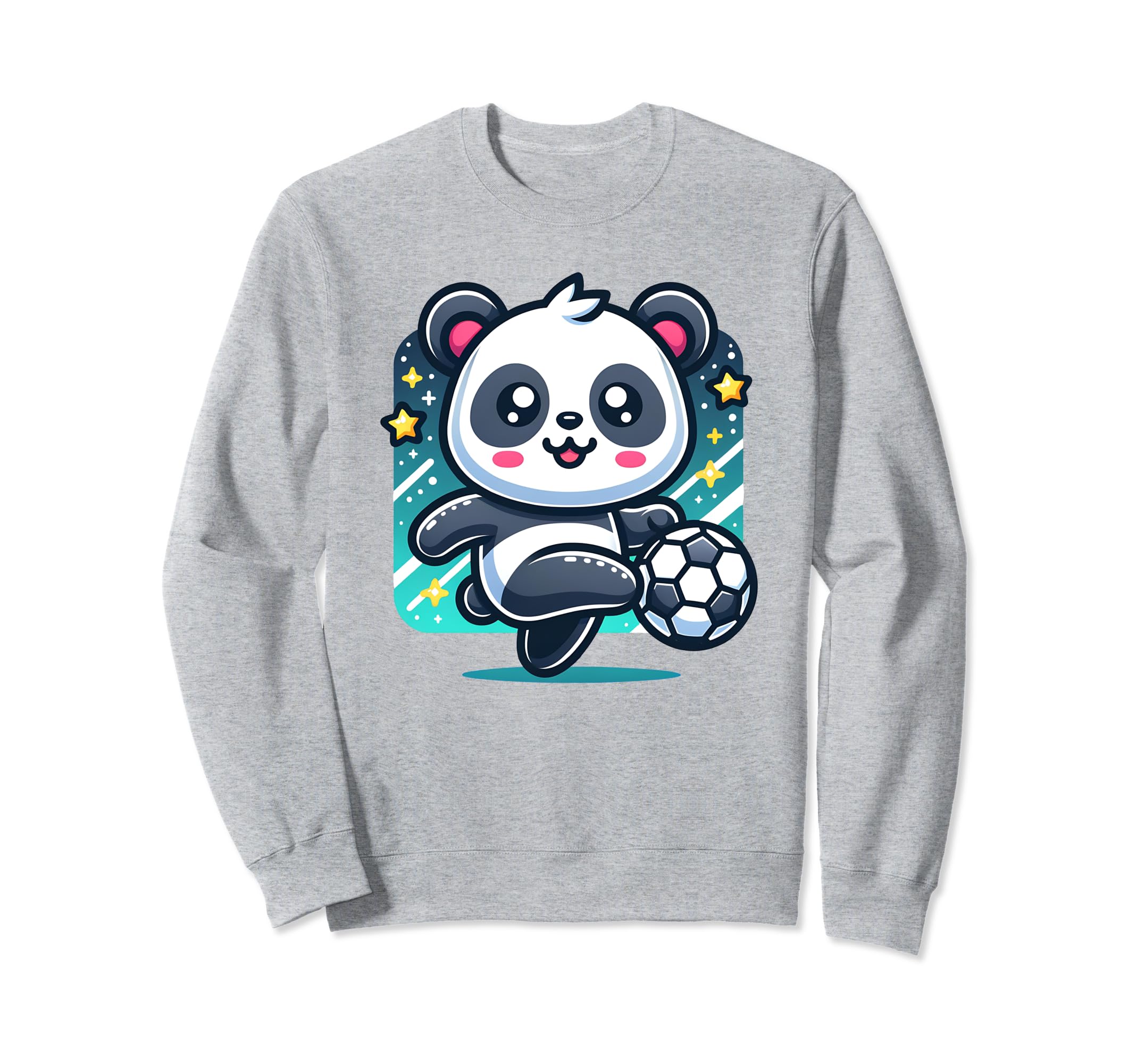 Soccer Player Panda Kicking Sweatshirt - Casual Everyday Wear for Adults - T-Shirt, Sweatshirt, Hoodie