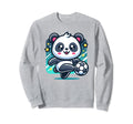 Panda Soccer Player Kicking Sweatshirt - Aesthetic Graphic for Adults - T-Shirt, Sweatshirt, Hoodie