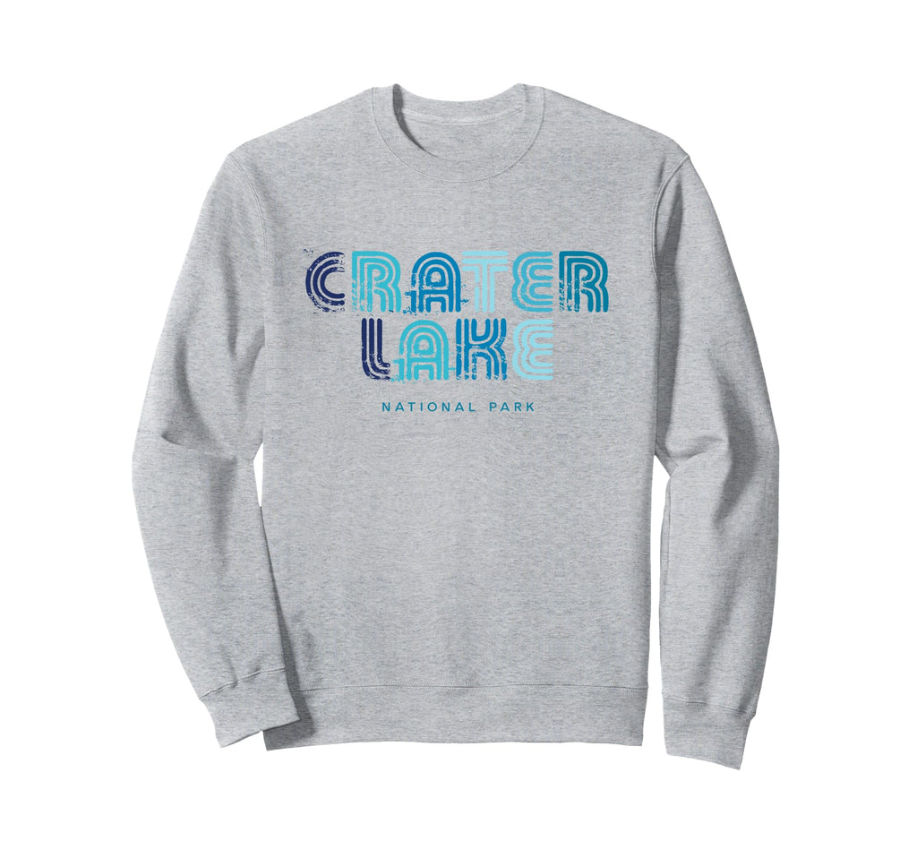 Crater Lake National Park 70S 80S Sweatshirt - Minimalist Print for Adults - T-Shirt, Sweatshirt, Hoodie