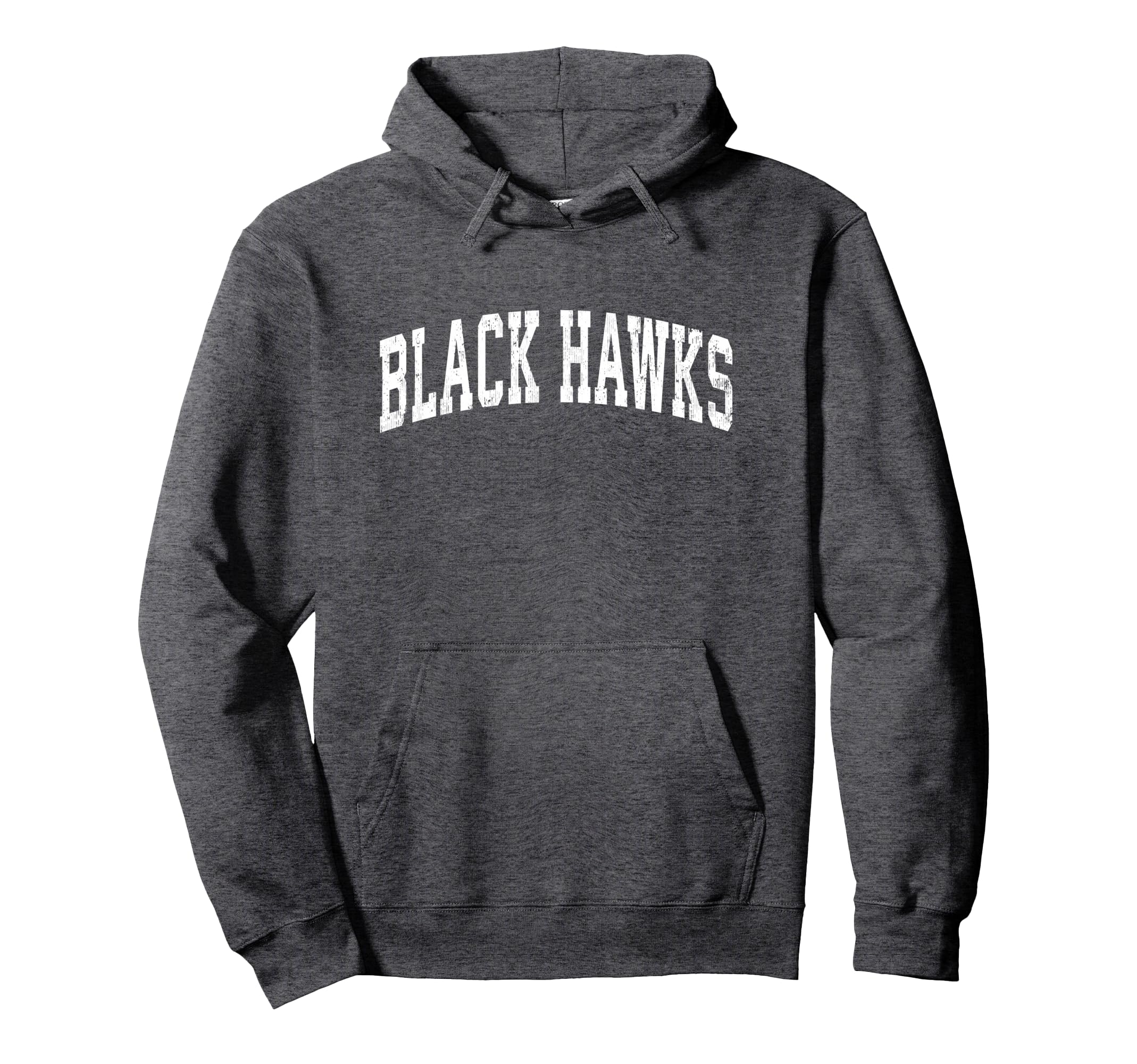 Black Hawks Mascot Athletic Sports Name Hoodie - Trendy Graphic Men Women - T-Shirt, Sweatshirt, Hoodie